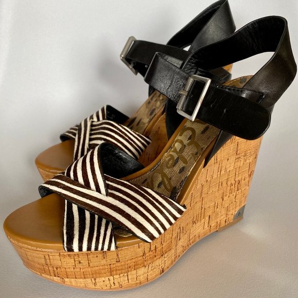 Sam Edelman Wedge with Brown Zebra Stripe - Picture 2 of 5